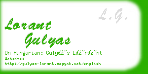 lorant gulyas business card